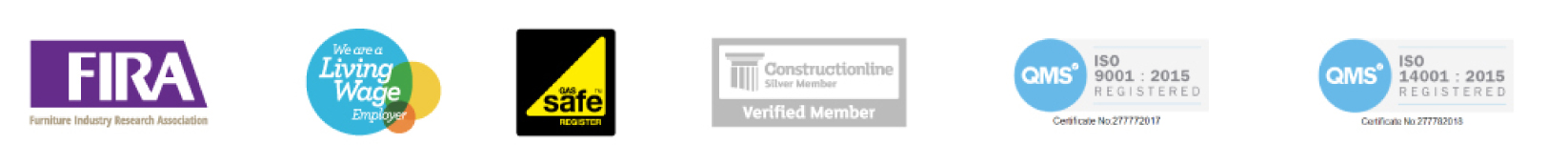 Accreditations and insurance logos