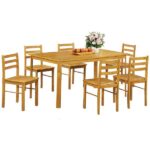Standard- Dining Table + 6 Chairs - Wood